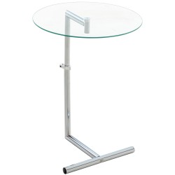 Mesa de cristal Safi, cristal transparente