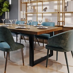 2 patas de mesa Velden, 80 cm, negras