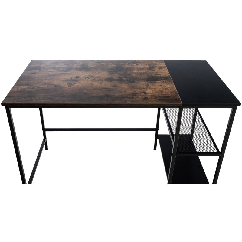 Escritorio Oviedo, negro/marrón