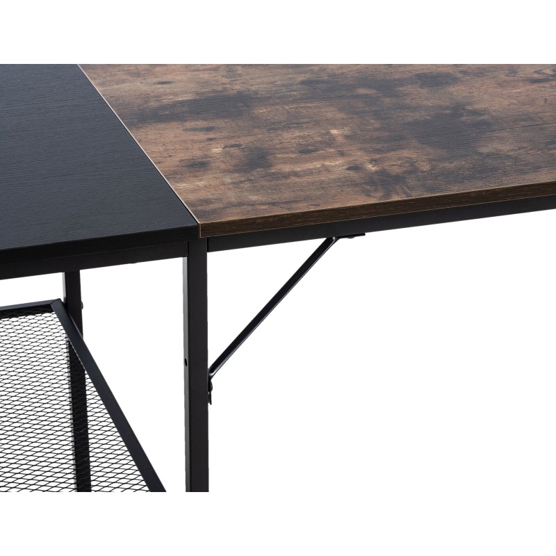 Escritorio Oviedo, negro/marrón