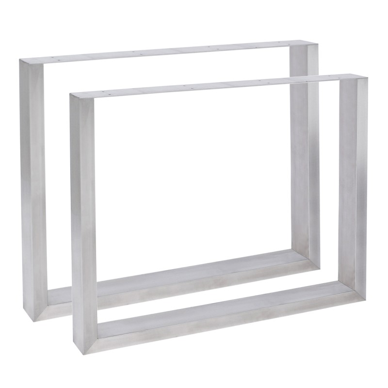 2 patas de mesa Velden, 80 cm, acero inoxidable