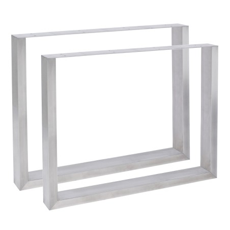 2 patas de mesa Velden, 80 cm, acero inoxidable