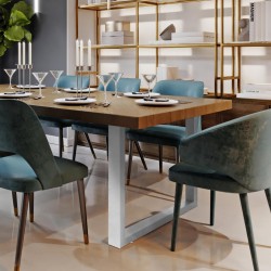 2 patas de mesa Velden, 80 cm, acero inoxidable