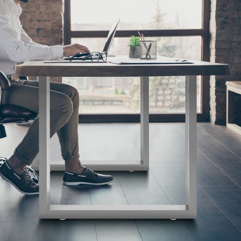 2 patas de mesa Velden, 80 cm, acero inoxidable