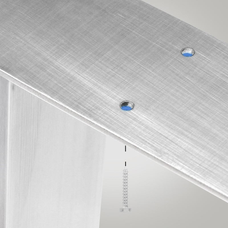 2 patas de mesa Velden, 80 cm, acero inoxidable