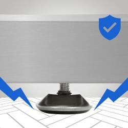 2 patas de mesa Velden, 80 cm, acero inoxidable