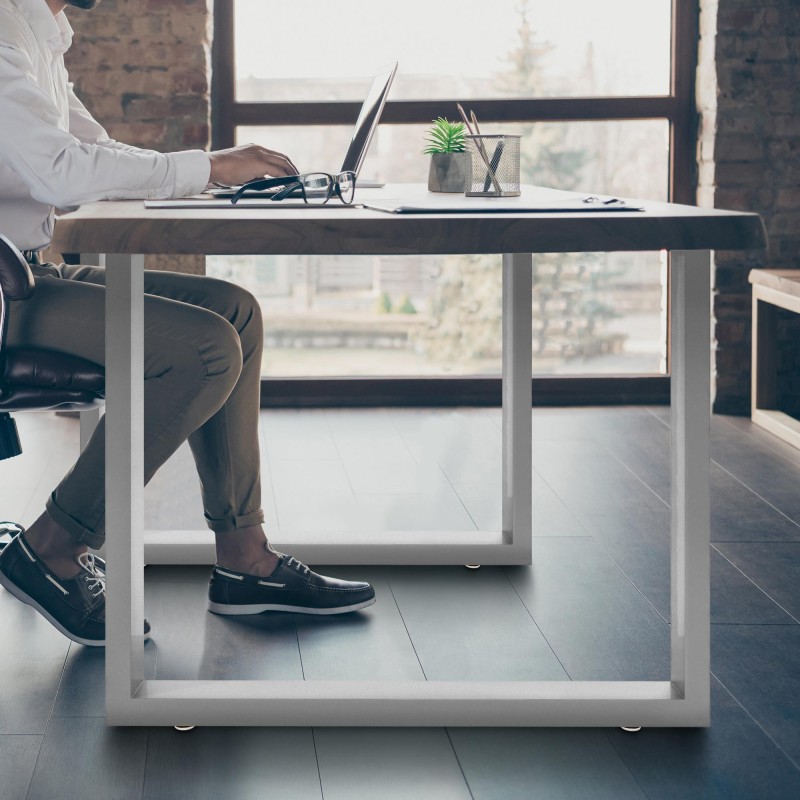 2 patas de mesa Velden de acero inoxidable de 90 cm