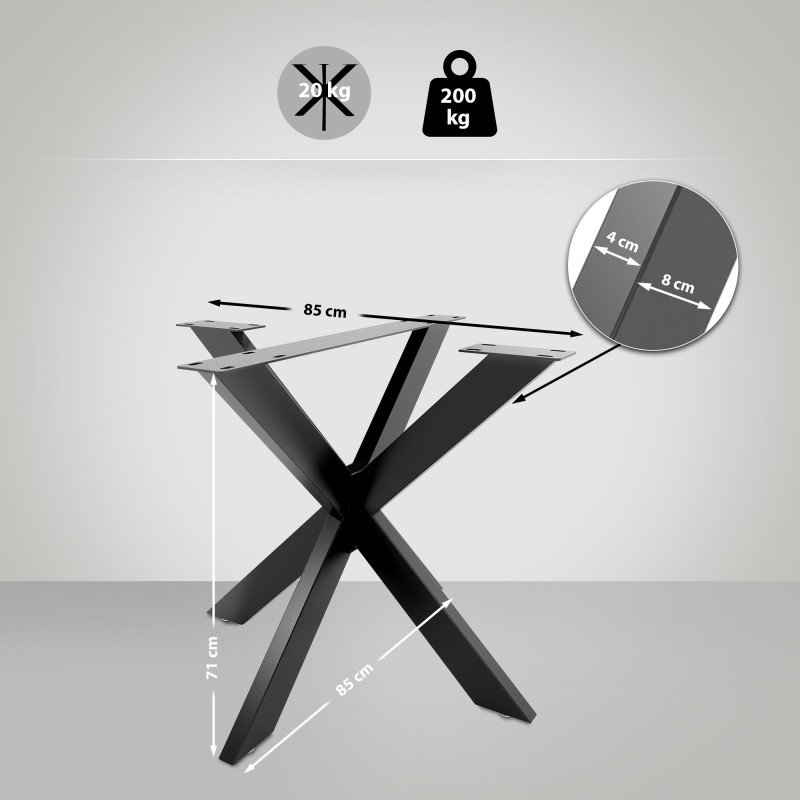 Patas de mesa negras Biloxi S