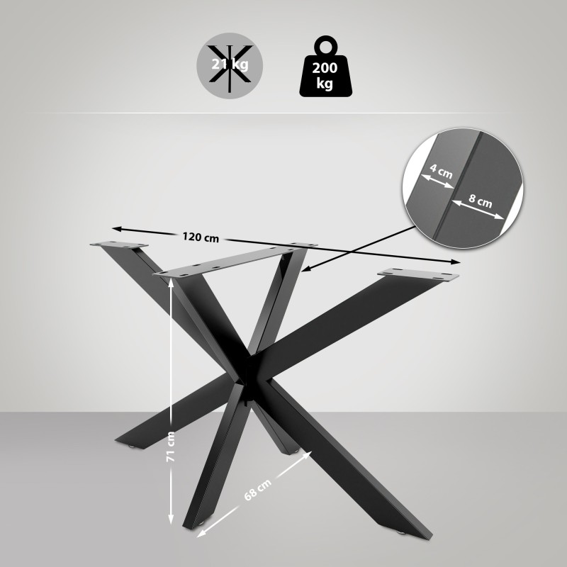 Patas de mesa negras Biloxi M