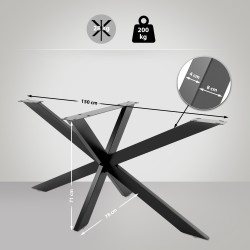 Patas de mesa negras Biloxi L