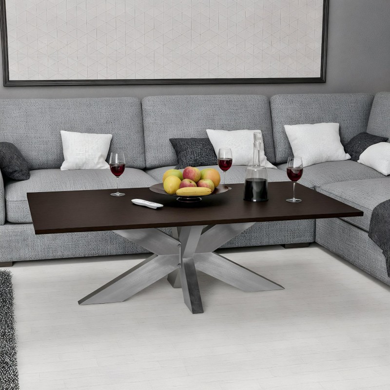 Patas de mesa Duncan, 98 x 58 x 43 cm, acero inoxidable