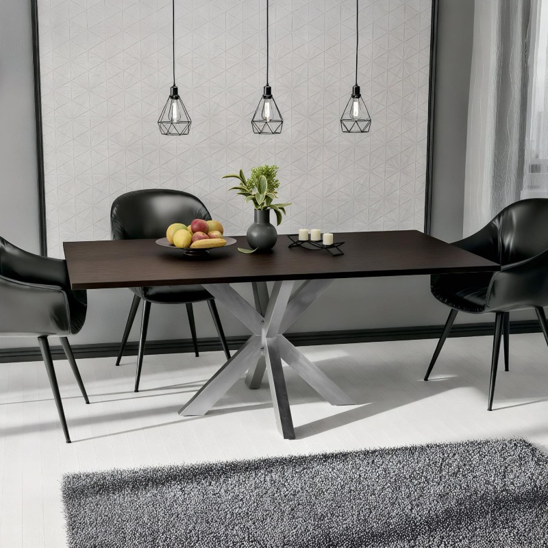 Patas de mesa Duncan, 85 x 85 x 71 cm, acero inoxidable