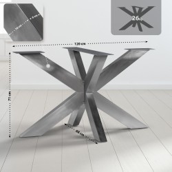 Patas de mesa Duncan, 120 x 68 x 71 cm, acero inoxidable Patas de mesa Duncan, 120 x 68 x 71 cm, acero inoxidable