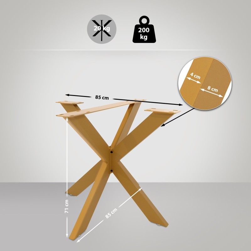 Patas de mesa doradas Biloxi S