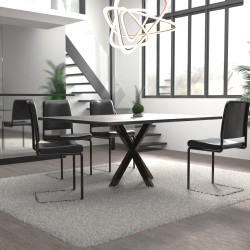 Patas de mesa negras industriales Biloxi S