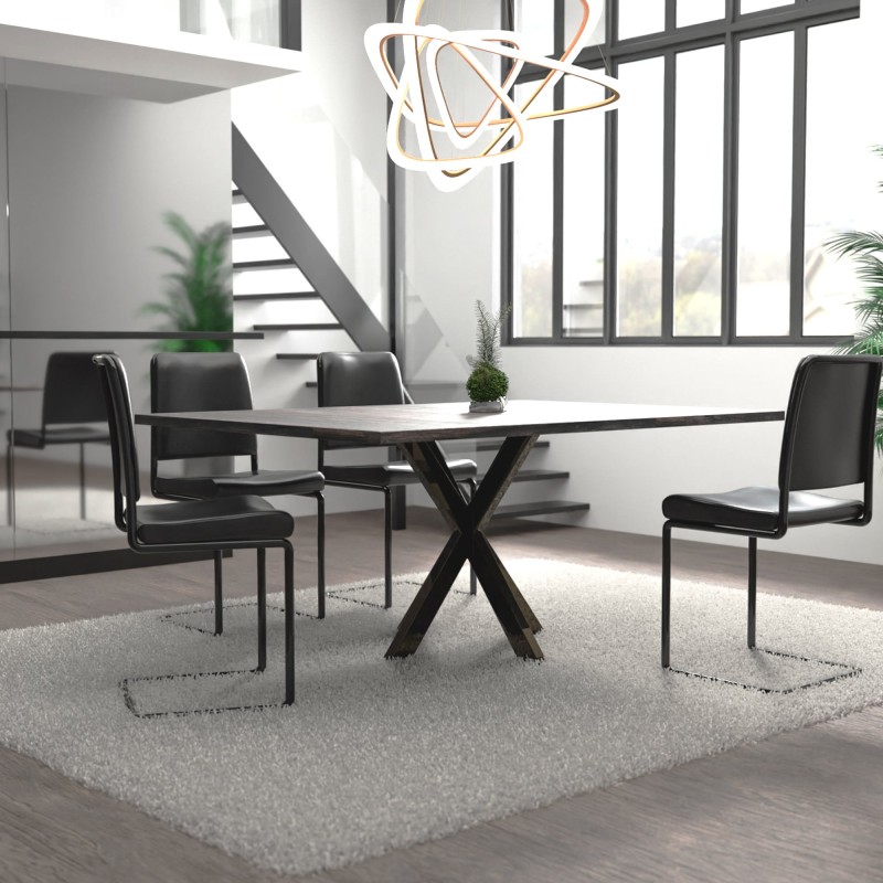 Patas de mesa negras industriales Biloxi S