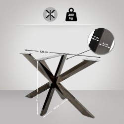 Patas de mesa industriales negras Biloxi M