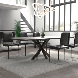 Patas de mesa industriales negras Biloxi M