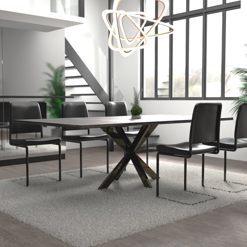 Patas de mesa industriales negras Biloxi M