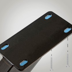 Patas de mesa industriales negras Biloxi M