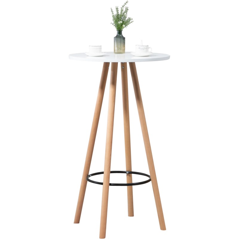 Mesa redonda Livia, natural/blanco Mesa redonda Livia, natural/blanco