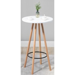 Mesa redonda Livia, natural/blanco Mesa redonda Livia, natural/blanco