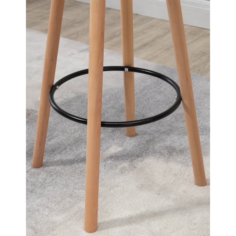 Mesa redonda Livia, natural/blanco