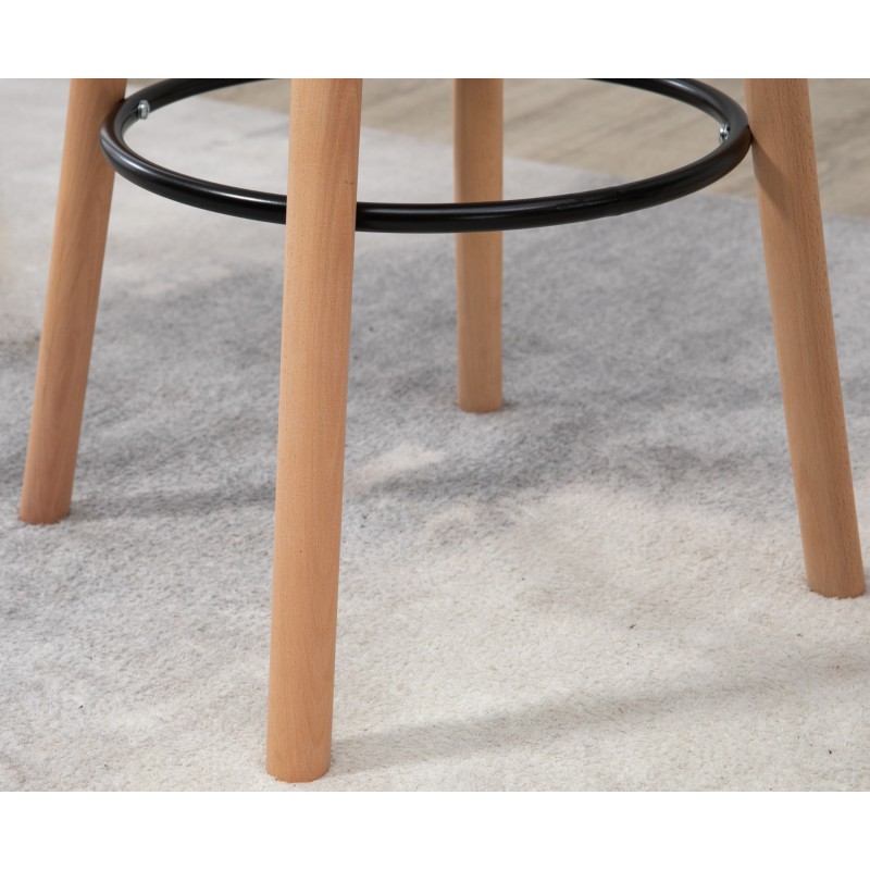 Mesa redonda Livia, natural/blanco