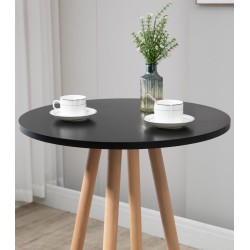 Mesa redonda Livia, natural/negro Mesa redonda Livia, natural/negro
