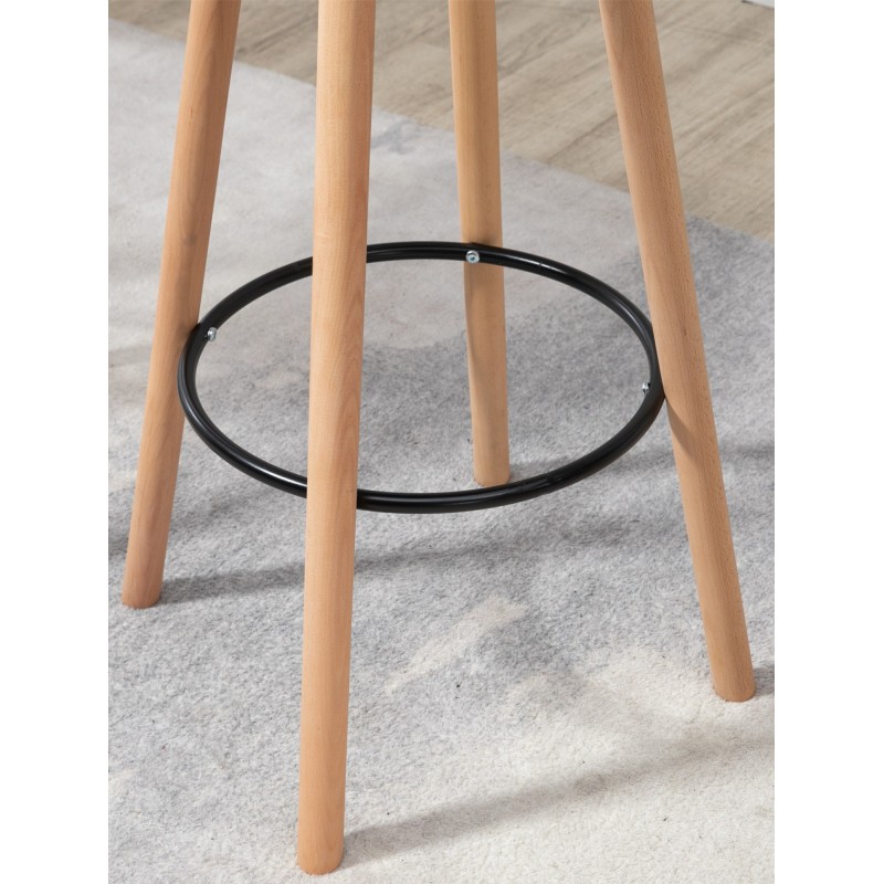 Mesa redonda Livia, natural/negro