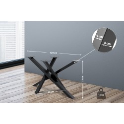 Patas de mesa Jimmy 120x60x72 negro industrial