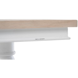 Mesa auxiliar Goa 70, natural/blanca