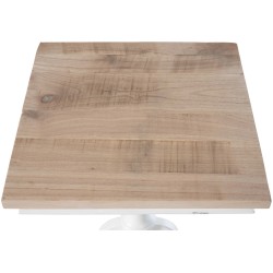 Mesa auxiliar Goa 70, natural/blanca