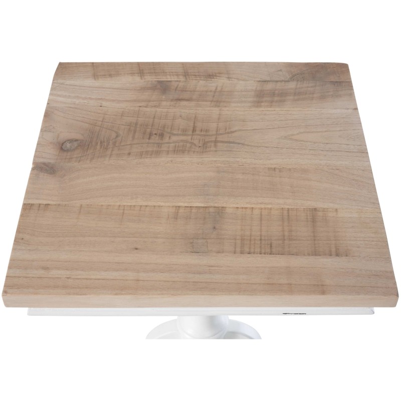 Mesa auxiliar Goa 70, natural/blanca