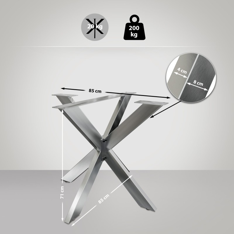 Patas de mesa de acero inoxidable Biloxi S