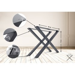 2 patas de mesa Swift L grises