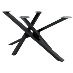 Patas de mesa Jimmy 140x70x72 negro industrial