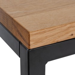 Mesa auxiliar Manteo de roble, 46x25x63 cm