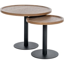 Juego de mesas auxiliares Aspen Brown