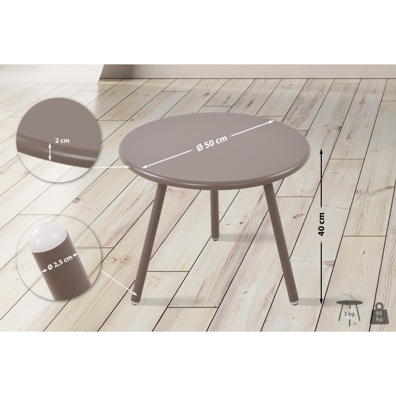 Mesa de centro Berea en color topo