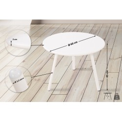 Mesa de centro Minot, blanca