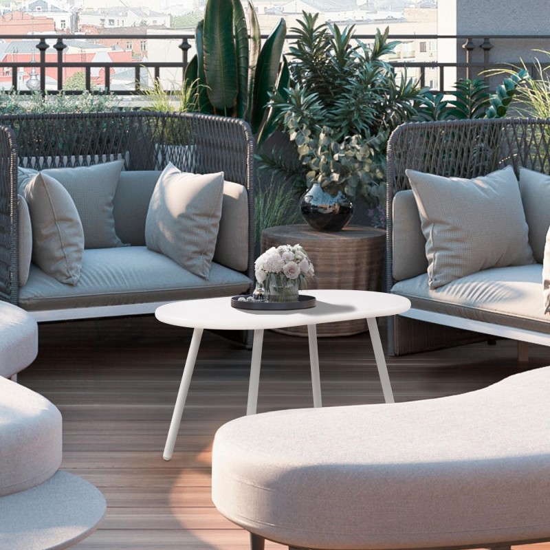 Mesa de centro Velva, blanca