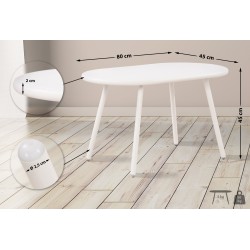 Mesa de centro Velva, blanca