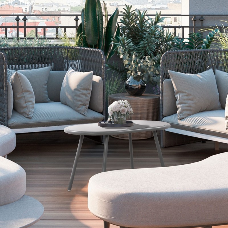 Mesa de centro Velva, gris oscuro