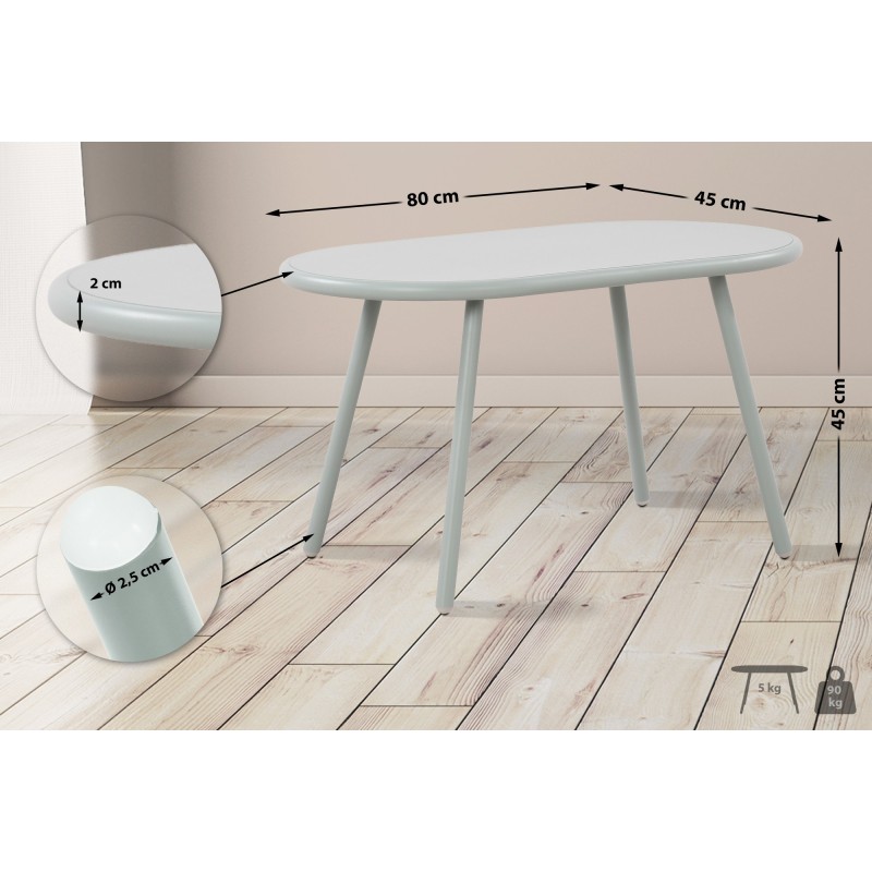 Mesa de centro Velva, turquesa