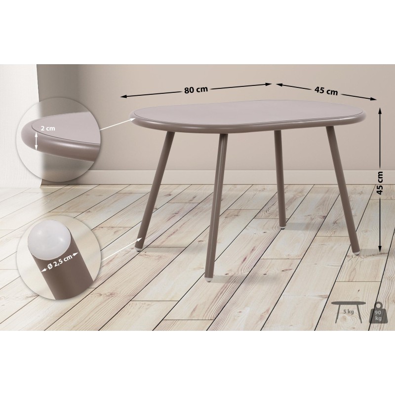 Mesa de centro Velva en color topo