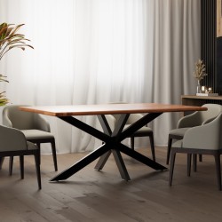 Patas de mesa Hardwick, 150 x 78 x 71 cm, negro industrial