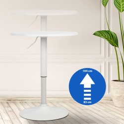 Mesa alta redonda blanca Lamoni