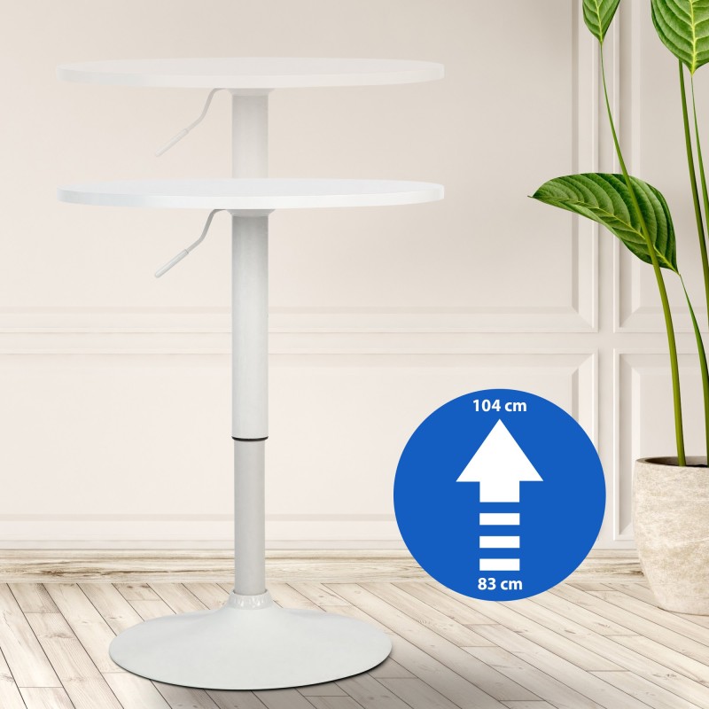 Mesa alta redonda blanca Lamoni