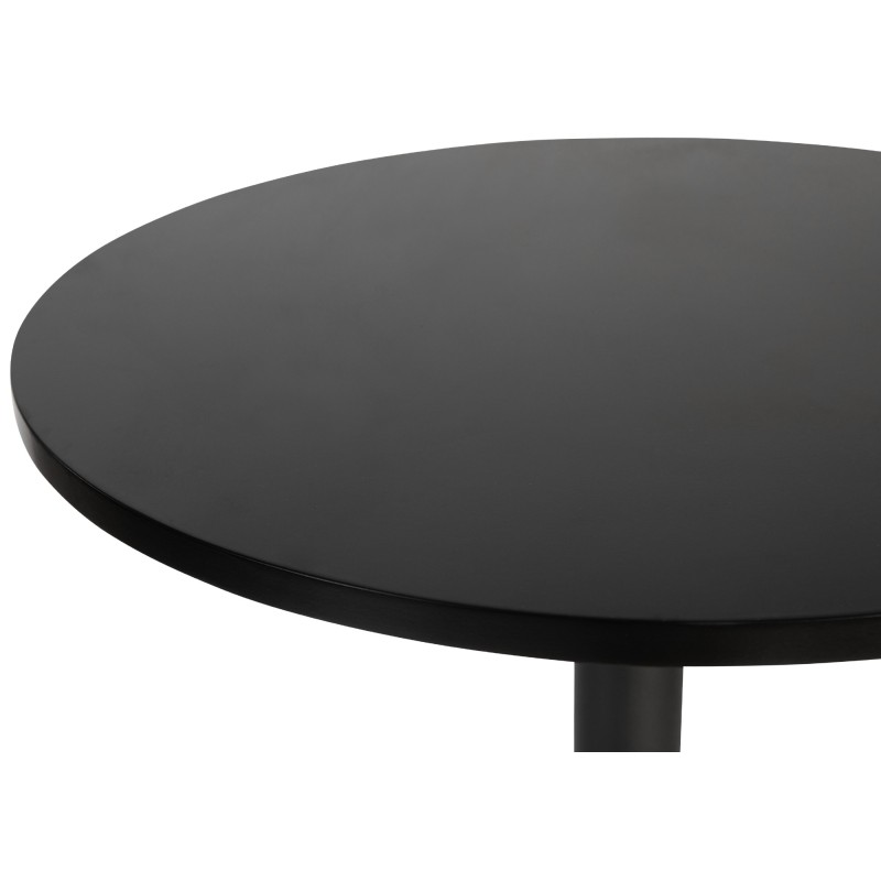 Mesa alta redonda Lamoni, negra/negra